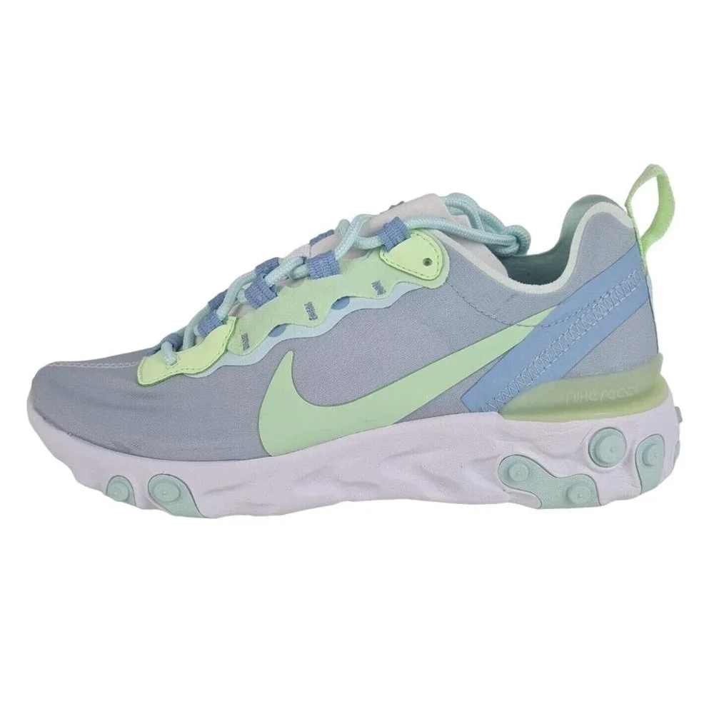 Nike React Element 55 White Grey Sneakers Women Running - Picture 2 of 12